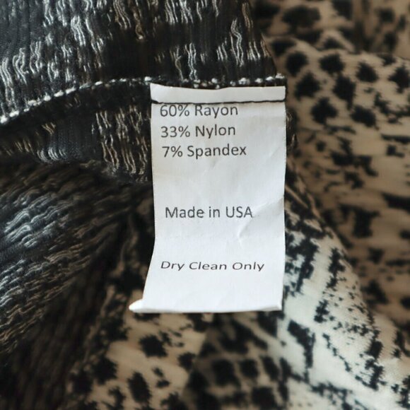 Grayse Black Label Snake Animal Print Textured Knit 3/4 Sleeve Dress New NWOT XS - Picture 5 of 6
